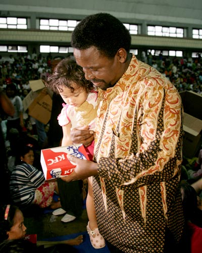 TB Joshua Feeding The Poor In Indonesia - We make a living by what we get; we make a life by what we give. 